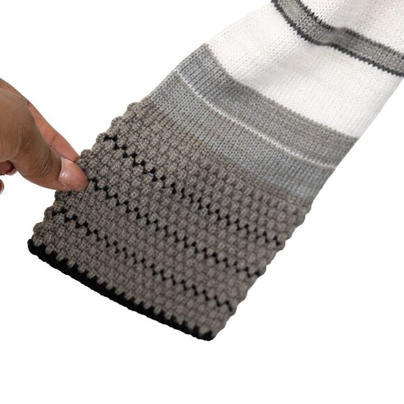 BCBGMaxazria Gray White Open Front Cardigan, Medium - Picture 7 of 7